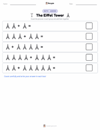 The Eiffel Tower printable worksheet preview