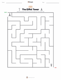 The Eiffel Tower printable worksheet preview