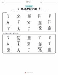 The Eiffel Tower printable worksheet preview