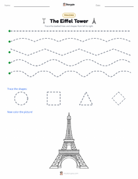 The Eiffel Tower printable worksheet preview