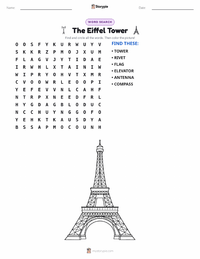 The Eiffel Tower printable worksheet preview