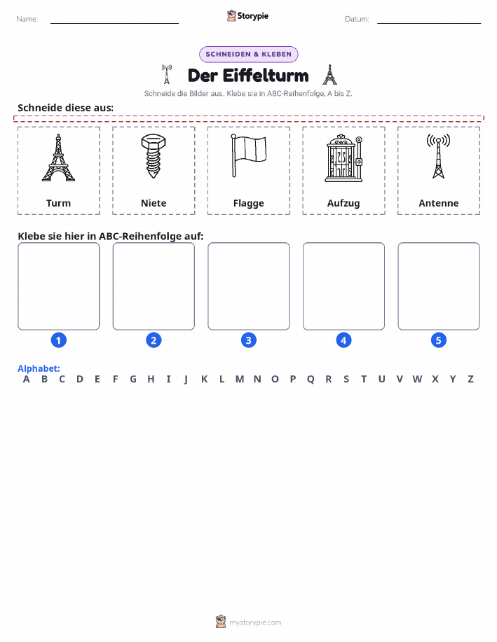 Schneiden & Einfügen Alphabet