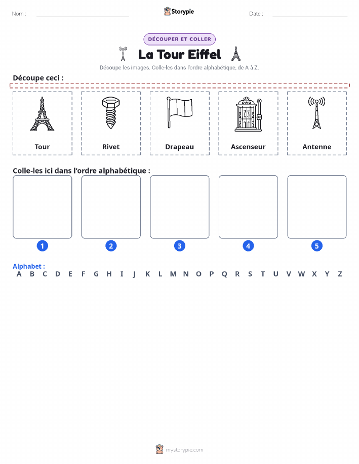 Découper & Coller l'Alphabet