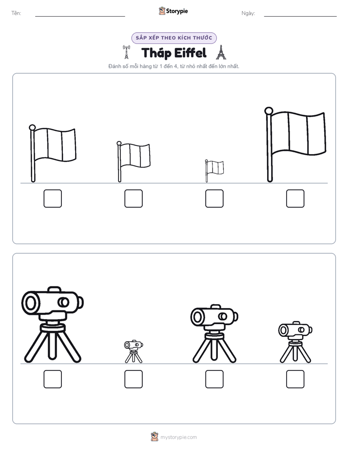 Thứ Tự Kích Thước