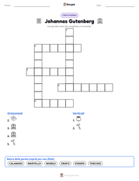 Anteprima della scheda stampabile di Johannes Gutenberg