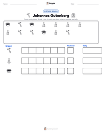 Johannes Gutenberg printable worksheet preview
