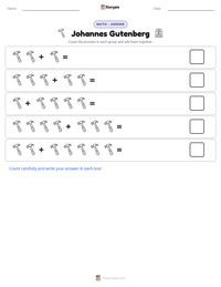 Johannes Gutenberg printable worksheet preview