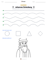 Johannes Gutenberg druckbare Arbeitsblatt Vorschau