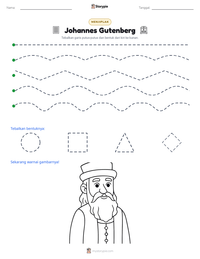 Prabaca lembar kerja cetak Johannes Gutenberg