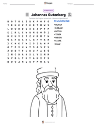 Prabaca lembar kerja cetak Johannes Gutenberg