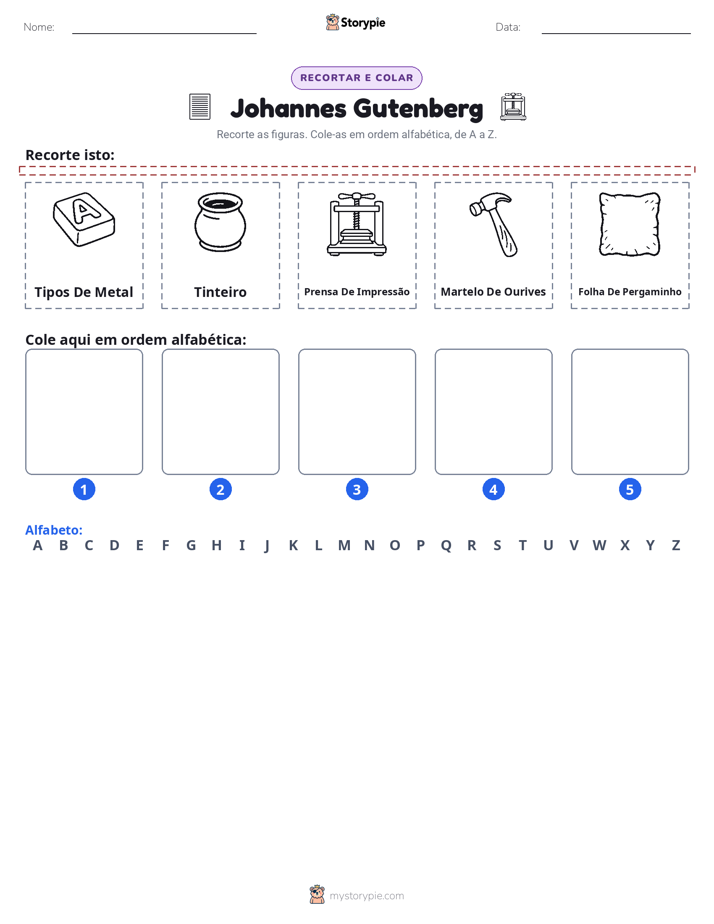 Recortar & Colar Alfabeto