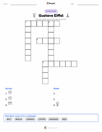 Gustave Eiffel printable worksheet preview