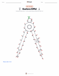 Gustave Eiffel printable worksheet preview