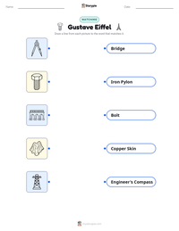 Gustave Eiffel printable worksheet preview