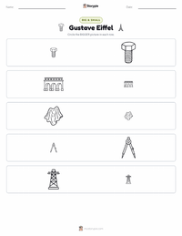Gustave Eiffel printable worksheet preview