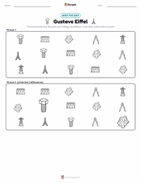 Gustave Eiffel printable worksheet preview