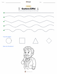 Gustave Eiffel printable worksheet preview