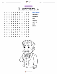 Gustave Eiffel printable worksheet preview