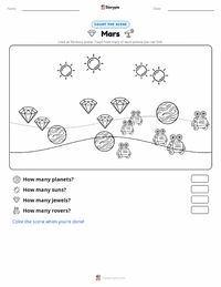 Mars printable worksheet preview