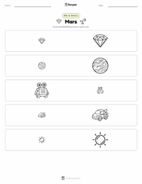Mars printable worksheet preview