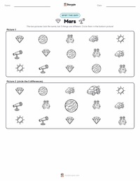 Mars printable worksheet preview