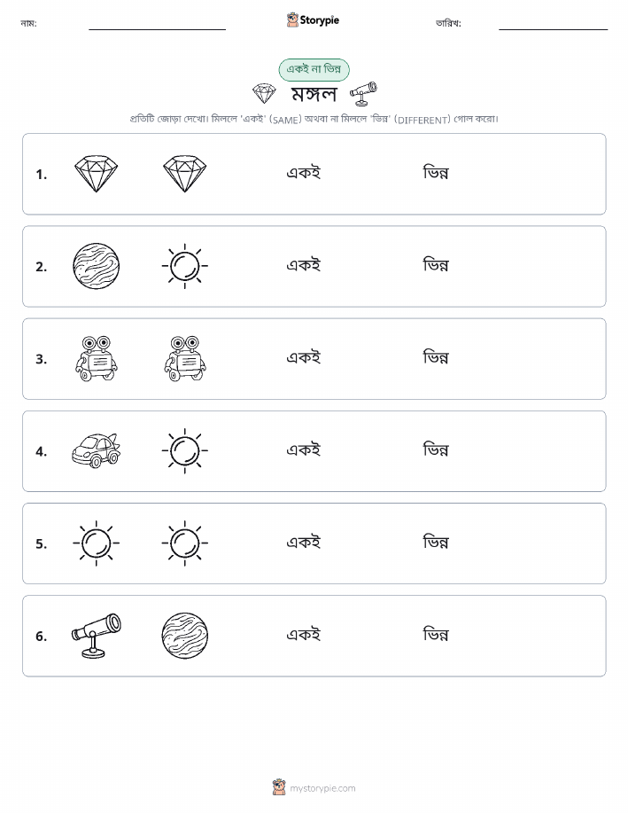 একই বা ভিন্ন