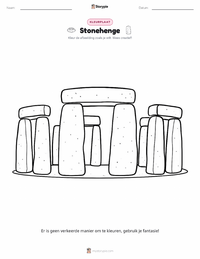 Stonehenge kleurplaat voor kinderen