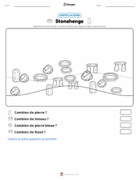 Aperçu de la feuille de travail imprimable Stonehenge