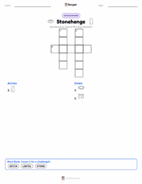 Stonehenge printable worksheet preview