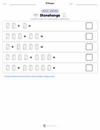 Aperçu de la feuille de travail imprimable Stonehenge