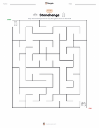 Stonehenge printable worksheet preview