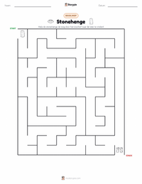 Stonehenge afdrukbare werkblad voorbeeld