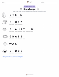 Stonehenge druckbare Arbeitsblatt Vorschau