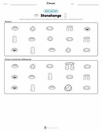 Stonehenge printable worksheet preview