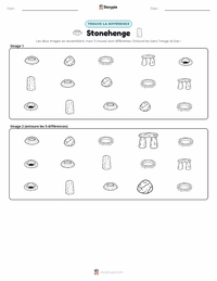 Aperçu de la feuille de travail imprimable Stonehenge