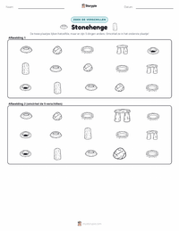 Stonehenge afdrukbare werkblad voorbeeld