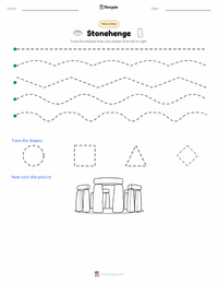 Stonehenge printable worksheet preview