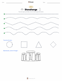 Aperçu de la feuille de travail imprimable Stonehenge