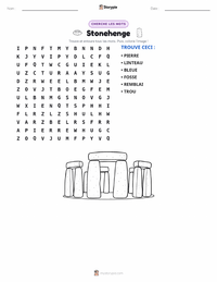 Aperçu de la feuille de travail imprimable Stonehenge