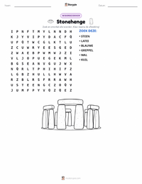 Stonehenge afdrukbare werkblad voorbeeld