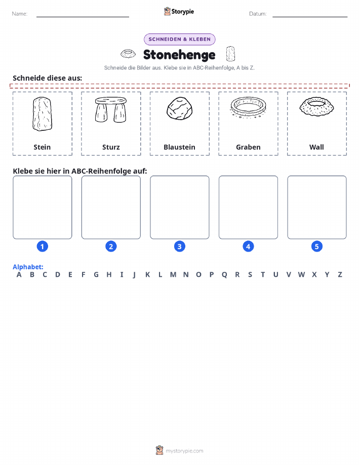 Schneiden & Einfügen Alphabet