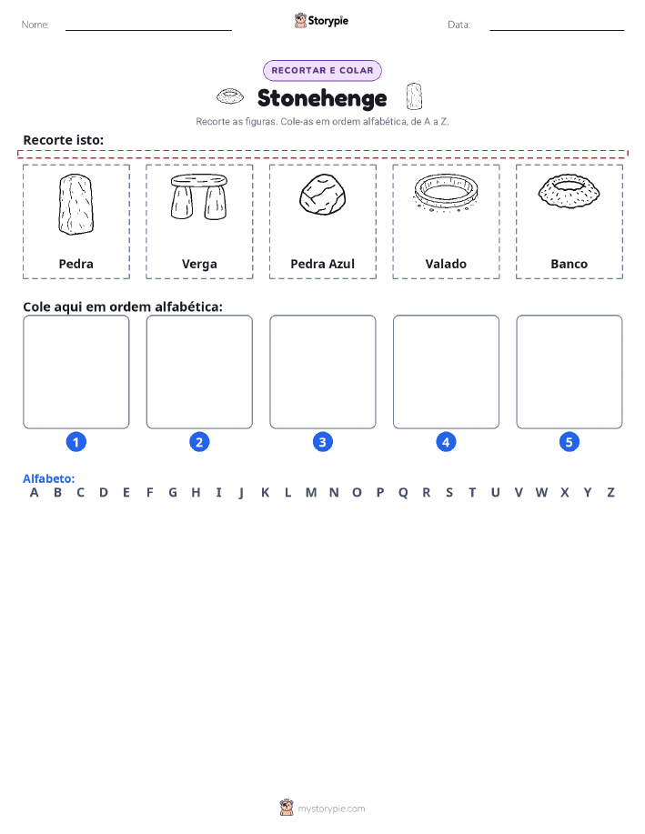 Recortar & Colar Alfabeto