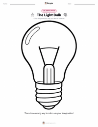 The Light Bulb coloring page for kids