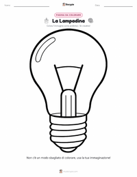 Pagina da colorare di La Lampadina per bambini