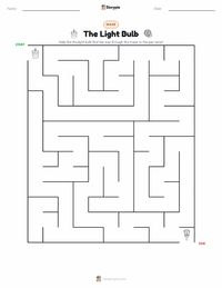 The Light Bulb printable worksheet preview