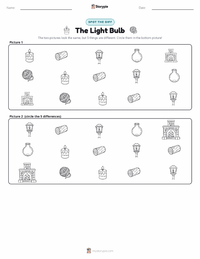 The Light Bulb printable worksheet preview