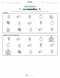 Anteprima della scheda stampabile di La Lampadina