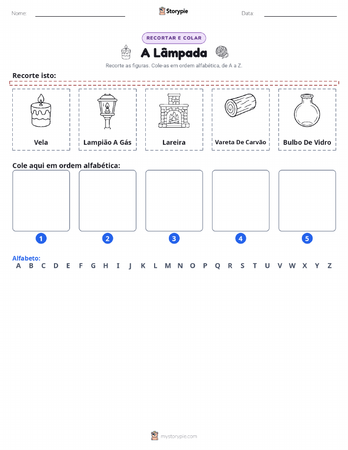 Recortar & Colar Alfabeto