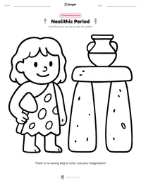 Neolithic Period coloring page for kids
