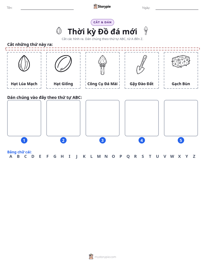 Cắt & Dán Chữ Cái